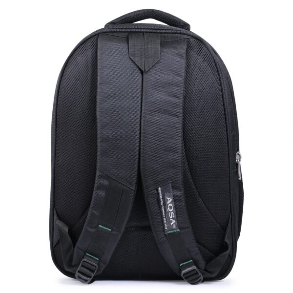 AQSA UNISEX BACKPACK WITH LAPTOP AND TOOLS COMPARTMENT (BLACK) - Image 2